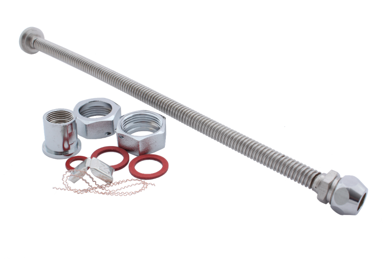 Einbauset mit Wellschlauch für Minomess® Waschtischzähler