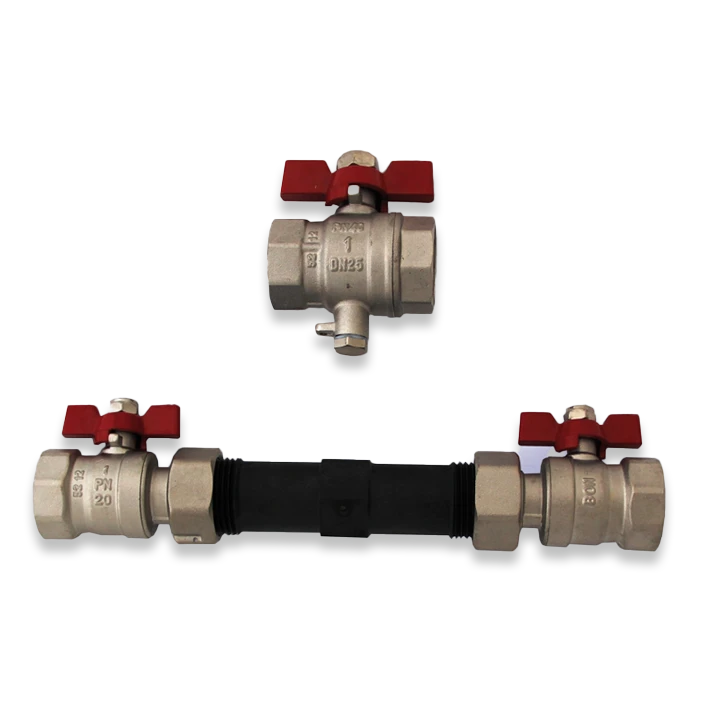 Einbauset mit Passstück für Wärme- und Kältezähler