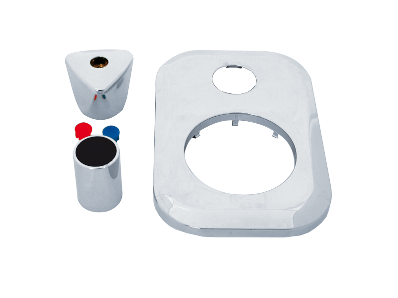 Aufputzset  für ZENNER Block 2"  (chrom, mono)